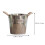 1Silver Rustic Stainless Steel Flower Pot Storage Bucket Decor 2