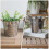 1Silver Rustic Stainless Steel Flower Pot Storage Bucket Decor 6