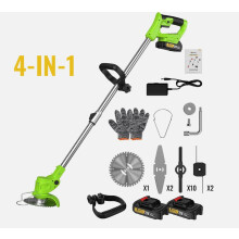 4-in-1 Cordless Grass Trimmer Set Green