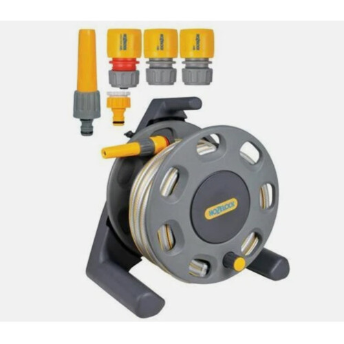 Compact 25m Garden Hose Reel Set