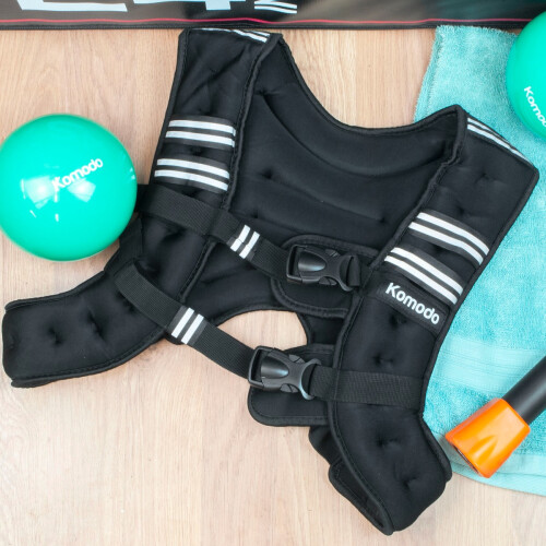Komodo (Black, 5kg) Neoprene Weighted Vest 2