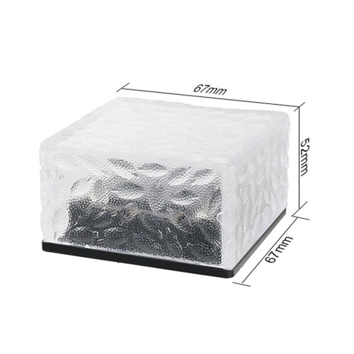 Solar-Glasblock hellgrün 600mAh 67x67x52mm 1