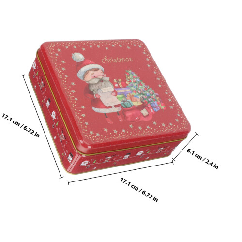 Blikken Koekjesdoos, Compacte Kerst Bewaarbox Voor Candy 1