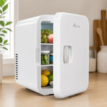 Alivio 6L Portable Mini Fridge Hot &amp; Cold Compact, Quiet, AC/DC Powered for Car, Office &amp; Bedroom