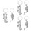 6Pcs Durable Keychains Creative Key Rings for Backpacks 5