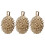 6St Gouden Messing Durian Keychain Decoratie 2