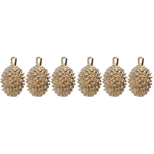 6St Gouden Messing Durian Keychain Decoratie 2