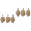 6St Gouden Messing Durian Keychain Decoratie 7