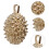 6St Gouden Messing Durian Keychain Decoratie 8