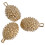 6St Gouden Messing Durian Keychain Decoratie 9