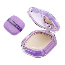 (Matte Finish, Lvory) Purple Girl Air Cushion Foundation, lichtgewicht BB-crème die poriën minimaliseert, langdurige volledige dekking.