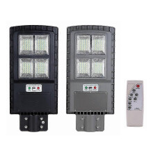 (Grey) 90W Super Luminosi Lampioni Solari Impermeabili Faro a LED per Parcheggio Luci a LED con Telecomando
