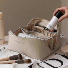 (milky) Bolsa de cosméticos, neceseres de viaje, bolsa organizadora de cosméticos de gran capacidad, bolsa de