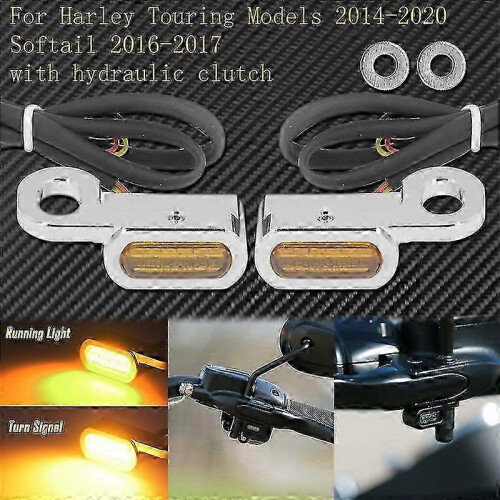 (Turn Signal Light 10) 2x Μοτοσικλέτα LED E Mark Φως Φλας Κεχριμπαρένια Ένδειξη Λειτο
