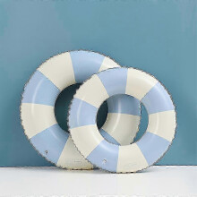 (1pcs60cm, Blue plaid) Anello gonfiabile da piscina per bambini e adulti, stile vintage a righe, ideale per nuoto e sport acquatici.