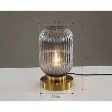 (Dia13cm Smoky gray, Dia13cm Amber) Επιτραπέζιες λάμπες Nordic Study Υπνοδωμάτιο Διακόσμηση κομο