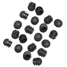 (19mmx20mm, Black) 20 pezzi Inserti tubolari rotondi Inserti per gambe di sedia per gambe in metallo, tappi terminali da