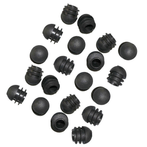 (19mmx20mm, Black) 20 τεμάχια ένθετα στρογγυλού σωλήνα, ένθετα ποδιών καρέκ