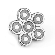 (silver 6 blades) Cuchilla de repuesto para afeitadora eléctrica para hombres calvos 5/6/7/8 cabezales Cuchilla recortadora