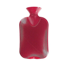 (Bordeaux Red) 2 liters dubbelräfflad varmvattenflaska