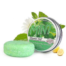 (Peppermint) Organiczny szampon w kostce z imbirem, przeciw wypadaniu włosów, mydło, pielęgnacja wzrostu włosów