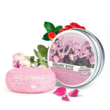 (Rose) Organiczny szampon w kostce z imbirem, przeciw wypadaniu włosów, mydło, pielęgnacja wzrostu włosów