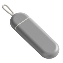 (grey) Contenitore per medicinali, dispenser per pillole con divisori, contenitore per medicinali da viaggio,