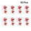 Waterdichte Feest Stickers Esdoorn Creatief Kleurig Set 11