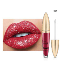 (C) Diamantglanzende, langdurige lippenstift met glitter, lipgloss, glanzende matte vloeibare lippenstift 5 ml PU7211