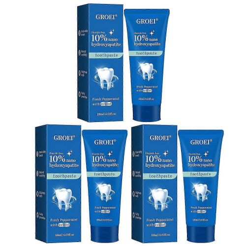 (3pcs) Οδοντόκρεμα 10%nHAP με νανοϋδροξυαπατίτη για προηγμένη προσ