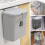(7L, Grey) Trash Can for IKEA Kitchen High Capacity Wall Mounted Hanging Bin 1