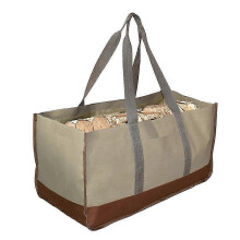 (2) Outdoor Camping Firewood Storage Bag Transport Canvas Tote Bag Wood Carrier Scratch-resistant Stain-resistant