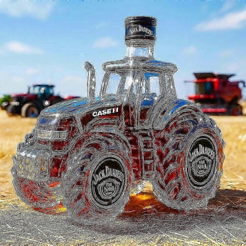 (Tractor C) Σετ καράφας από ποτήρι ουίσκι, δώρο για μπαρ με θέμα το Halloween με 2 ποτήρια