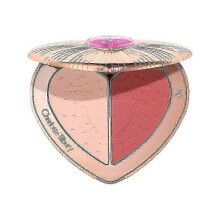 (PEACH) Paleta de colorete Dual Heart 2 en 1, colorete con degradado natural, larga duración, apto para todo