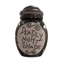 (27cm Deadly Night Shade Ornament) 27 cm „Miasteczko Halloween” – śmiertelnie niebezpieczny słoik na ciasteczka z nocnym cieniem Jack Sally