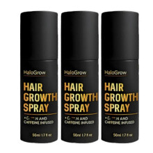 (3pcs) HaloGrow Haargroeispray, bevordert dikker en voller haar – voor alle haartypes, met natuurlijke ingrediënten, verlaagd