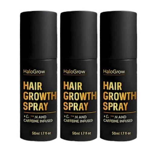 (3pcs) Σπρέι ανάπτυξης μαλλιών HaloGrow, προάγει την πυκνότητα και