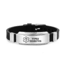 (Diabetic Type 2) Medical Warning Id Bracelet