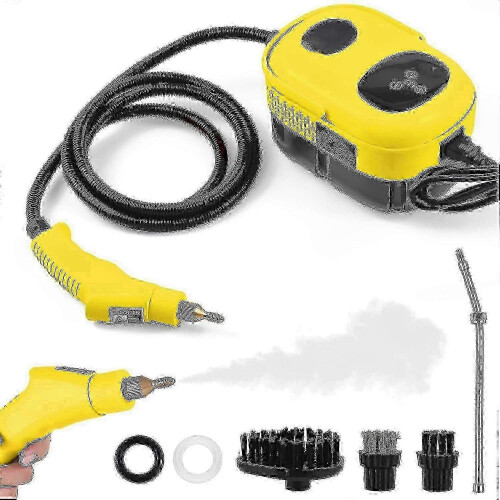 (EU Plug, Yellow) Πλυστικό υψηλής πίεσης 2500W ατμού για επίμονους λεκέδες 1100ml 3 bar