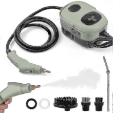 (UK Plug, Green) Πλυστικό υψηλής πίεσης 2500W ατμού για επίμονους λεκέδες 1100ml 3 bar