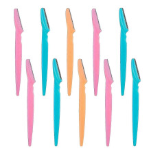 (10 pcs, Mix Color) Jikaix 5/10-delige wenkbrauwscheerapparaat met beschermkap, multifunctioneel gezichtsscrub- en dermaplaning-apparaat voor dames