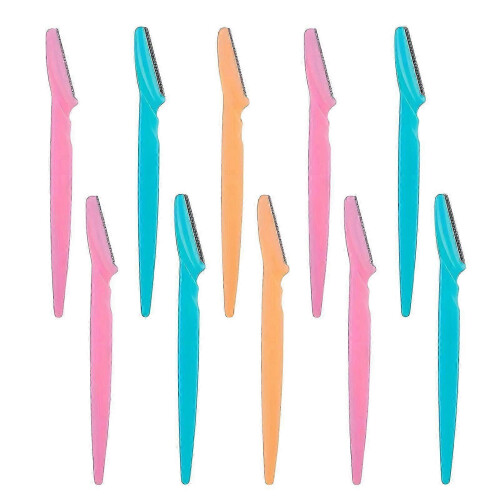 (10 pcs, Mix Color) Ξυράφι φρυδιών Jikaix 5/10 τεμαχίων με προστατευτικό κάλυμμα πο
