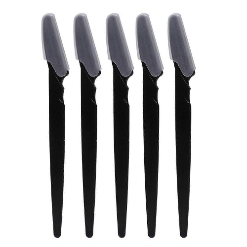 (5pcs, Black) Ξυράφι φρυδιών Jikaix 5/10 τεμαχίων με προστατευτικό κάλυμμα πο