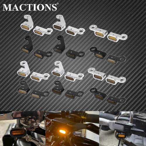 (Turn Signal Light 1) 2x Μοτοσικλέτα LED E Mark Φως Φλας Κεχριμπαρένια Ένδειξη Λειτο 1