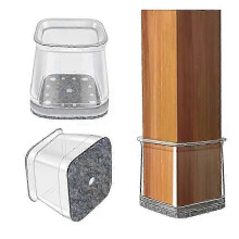 (XL ( Fit 37-55 mm )) 32 pezzi Protezioni per gambe di sedie quadrate, feltrini per mobili per pavimenti in legno, tappi per