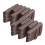KCT (6 Pack) KCT Brown Palisade Wood Effect Garden Border Edging 1