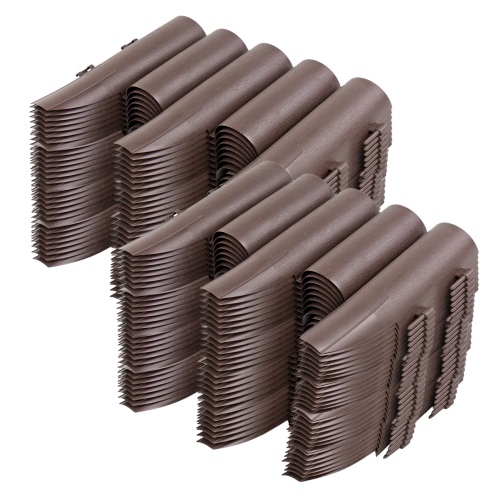 KCT (8 Pack) KCT Brown Palisade Wood Effect Garden Border Edging