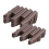 KCT (3 Pack) KCT Brown Palisade Wood Effect Garden Border Edging 1