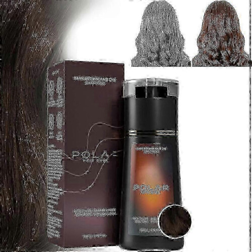 (Dark brown) 2025 Polar Instant Haarkleurshampoo Natuurlijk