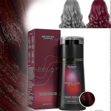 (Red) Polar Haircare Instant Dye Shampoo – Natural Hair Color Shampoo for Gray Coverage, Fits Women & Men